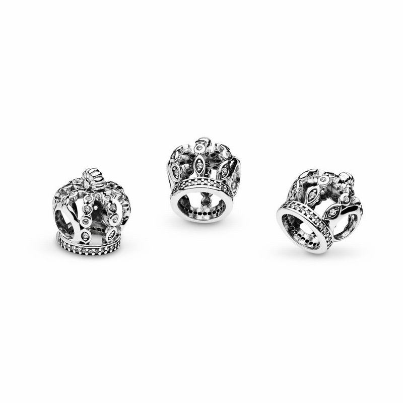 Pandora Fairytale Crown Charm - Sterling Silver/Cubic Zirconia - Canada | ES1321HT